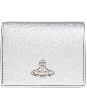 Vivienne Westwood Orb-Embellished Leather Wallet - White