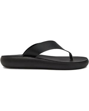 Ancient Greek Sandals Charys Comfort Leather Flatform Sandals - Black