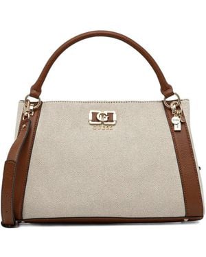 Guess Karnilla Logo-Plaque Tote Bag - Natural