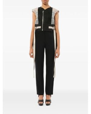 Rick Owens Cropped Zip-Up Gilet - Black