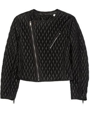 Burberry Cropped Nylon Laverley Jacket - Black