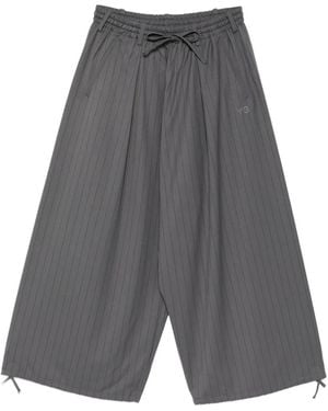 Y-3 Pinstripe Drawstring Pants - Grey