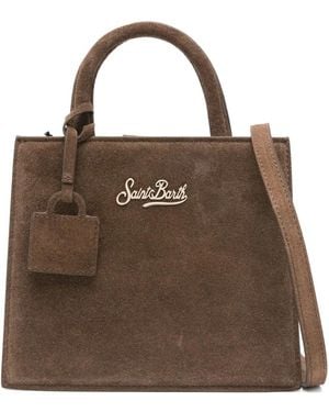 MC2 Saint Barth Denim Mini Shop Bag - Brown