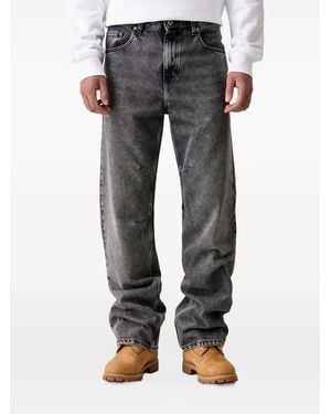 KARL LAGERFELD Logo-Patch Panelled Jeans - Grey