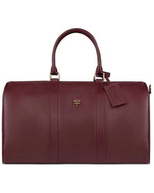 PLACE OF ELMS Arbor Grained Holdall Bag - Purple
