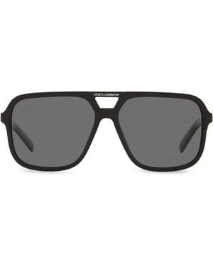 Dolce & Gabbana Angel Navigator-Frame Sunglasses - Grey