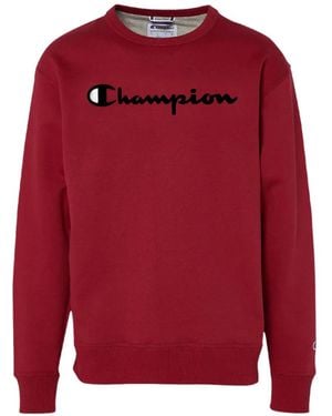Champion Powerblend Logo-Print Sweatshirt - Red