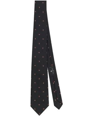 Etro Paisley Jacquard Silk Tie - Black