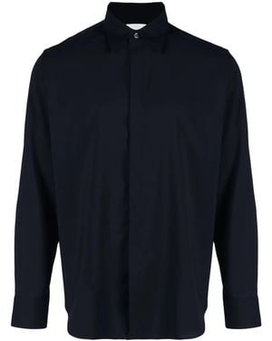 PT Torino Long-Sleeved Virgin Wool Shirt - Blue