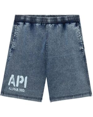 Alpha Industries Denim Shorts - Blue