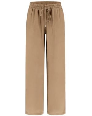 Guess Twill Flare-Leg Joggers - Natural