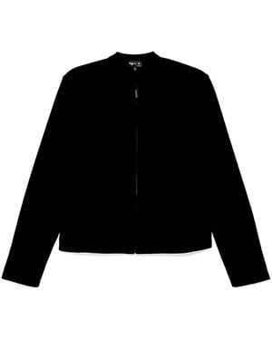 agnès b. Zip-Up Cropped Jacket - Black