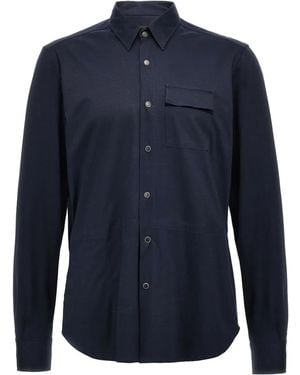 Kiton Buba Snap-Button Shirt - Blue