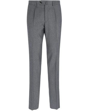 Caruso Single-Breasted Wool Suit - Grey