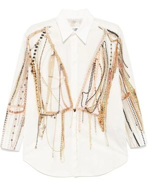 MM6 by Maison Martin Margiela Long-Sleeved Shirt - Natural