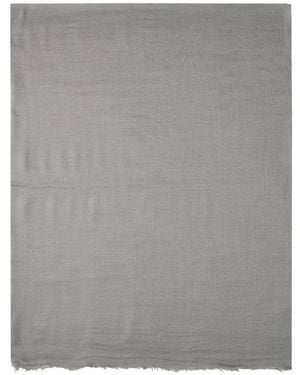 Rick Owens Frayed-Edge Scarf - Gray