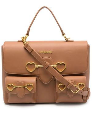 Love Moschino Bolso Shopper Con Motivo De Corazón - Marrón