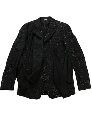 Comme des Garçons Ruffle-Detailing Blazer - Black