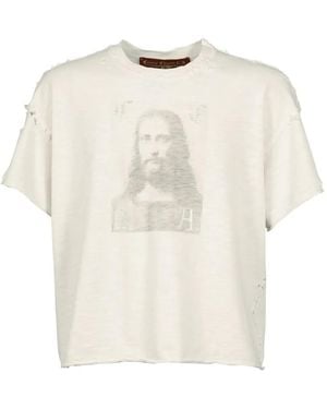 Crazy Clown L.A. Graphic-Print Distressed T-Shirt - Natural
