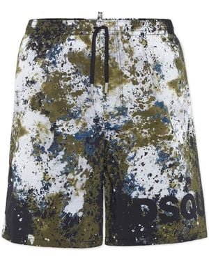 DSquared² Canadian Camouflage Swim Shorts - Green
