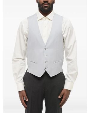 Corneliani Single-Breasted Wool Waistcoat - White