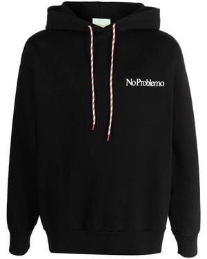 Aries Hoodie Mit Slogan-Print - Schwarz