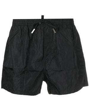 DSquared² Badeshorts Mit Logo-Print - Schwarz