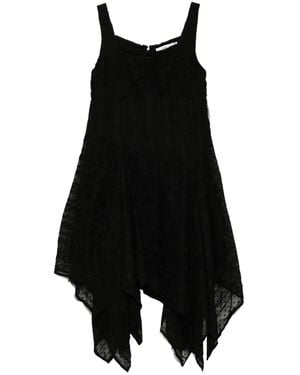 B+ AB Square Neck Mini Dress - Black