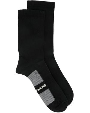 Rick Owens Socken Aus Geripptem Strick - Schwarz