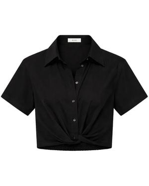 A.L.C. Lily Twist-Detail Shirt - Black