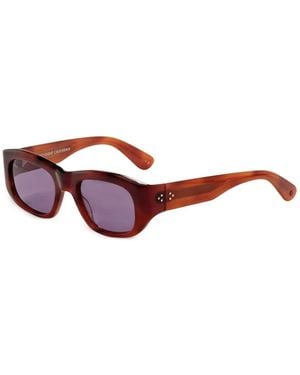 Garrett Leight Laguna Rectangle-Frame Sunglasses - Red