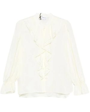 Marella Buttoned Ruffled Shirt - White