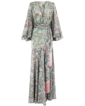 Bronx and Banco Paisley-Print Gown - White