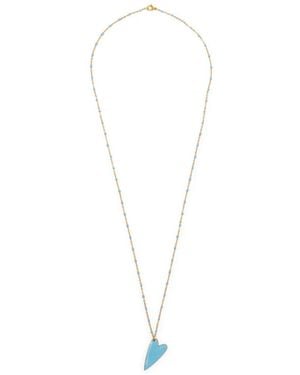BLAKLACE Heart Pendant Necklace - White