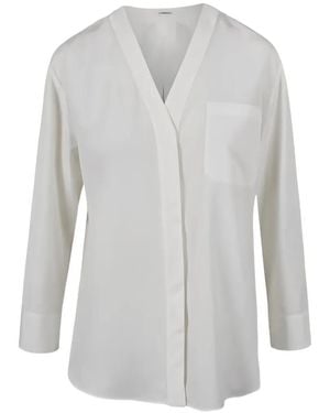 Max Mara Pocket V-Neck Shirt - Grey
