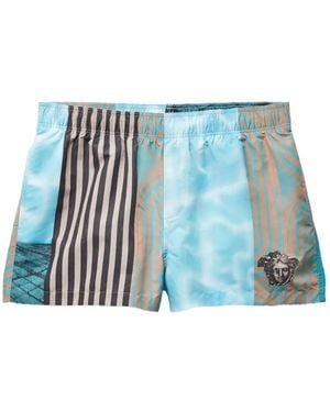 Versace Zwembroek Met Print - Blauw