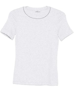 Peserico T-Shirt Con Dettaglio Catena - Bianco