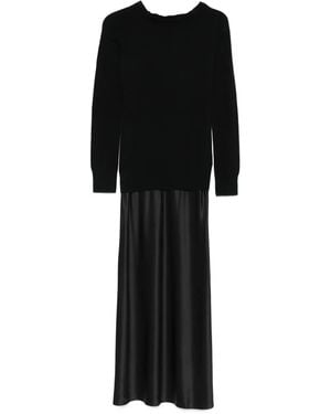Christopher Esber Monument Silk Cashmere Dress - Black