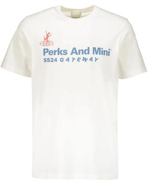 Perks And Mini Crew-Neck Logo-Printed T-Shirt - White