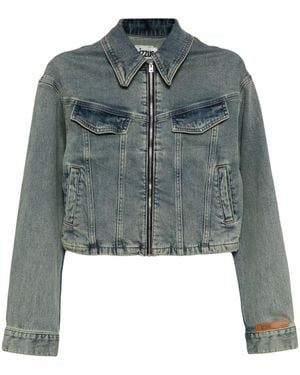 Izzue Zip-Up Denim Jacket - Blue