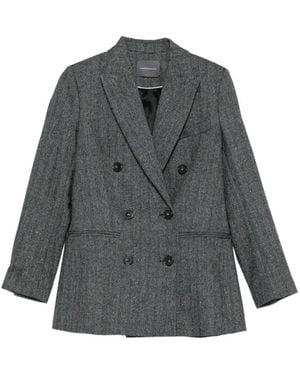 Lorena Antoniazzi Veste Croisée À Motif De Chevrons - Grey