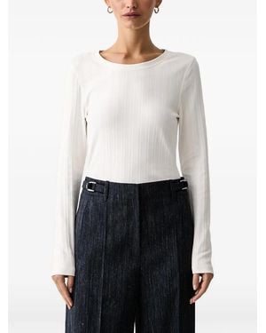 Marc O' Polo Ribbed Long-Sleeve T-Shirt - White