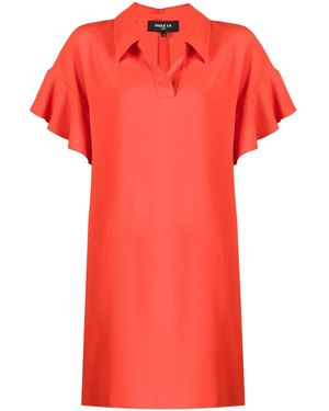 Paule Ka ラッフルカフス ショートスリーブドレス - レッド