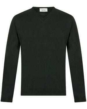 Roberto Collina Fine-Knit V-Neck Sweater - Black