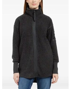 Didriksons Sally Fleece-Texture Zip-Up Sweatshirt - Black