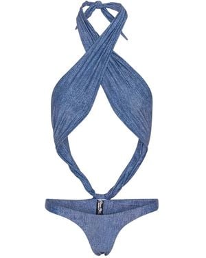 ROTATE BIRGER CHRISTENSEN X Reina Olga Soft Mixed ワンピース水着 - ブルー