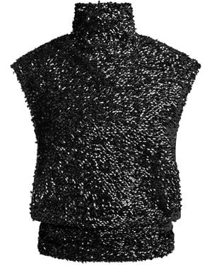 16Arlington Ovica Sequinned Tank Top - Black