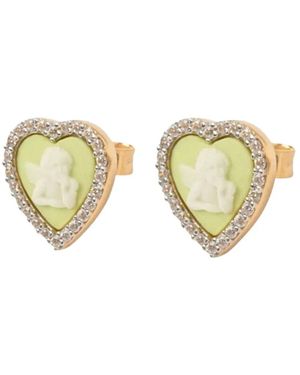 Cameo & Beyond Cherubs Stud Earrings - Metallic