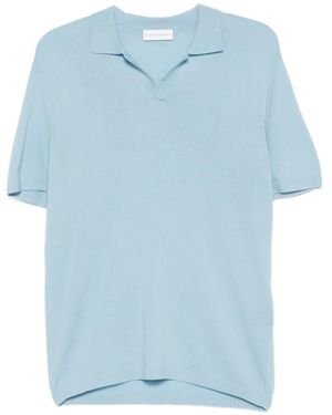 KIEFERMANN V-Neck Polo Shirt - Blue