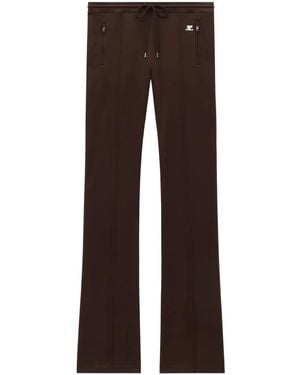 Courreges Pantalon De Jogging À Logo Brodé - Marron